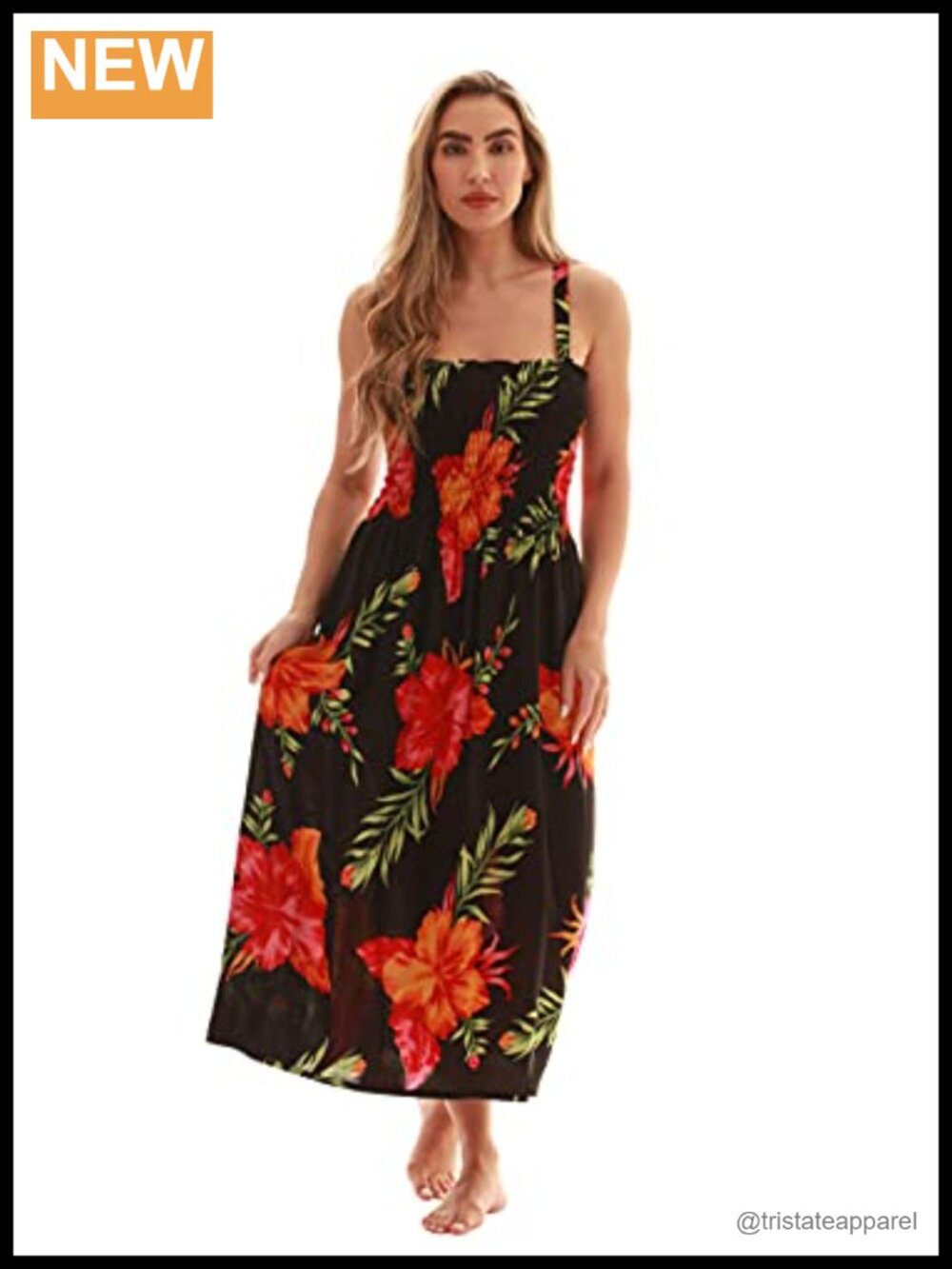 Just Love Women's Floral Print Tube Sundress Swimwear Cover Up Summer Dress
